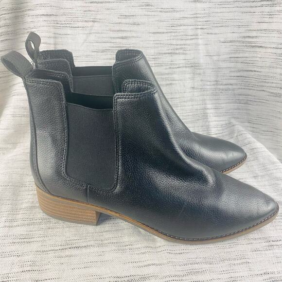 Lucky Brand Lufti‎ Black Leather Chelsea Boots Size 10 Casual Classic NWOB - Picture 1 of 8